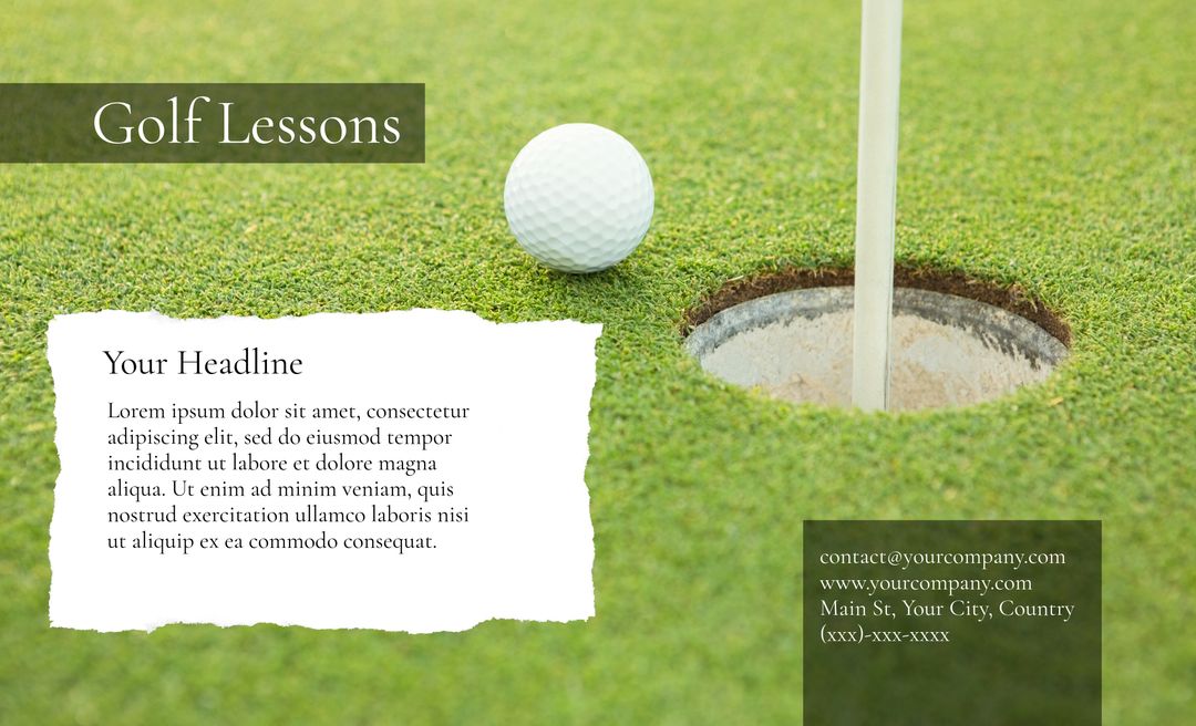 Close-Up Golf Ball Highlighting Elegance of Successful Putt