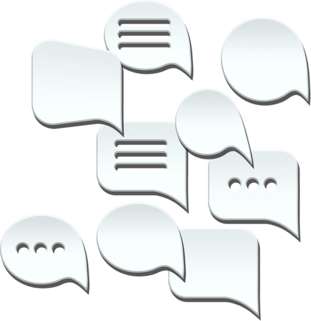 Transparent Chat Speech Bubbles for Online Communication Design