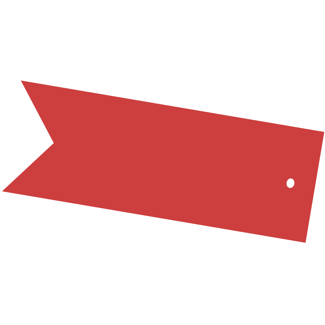 Red Tag with Copy Space on Transparent Background for Retail Promotions