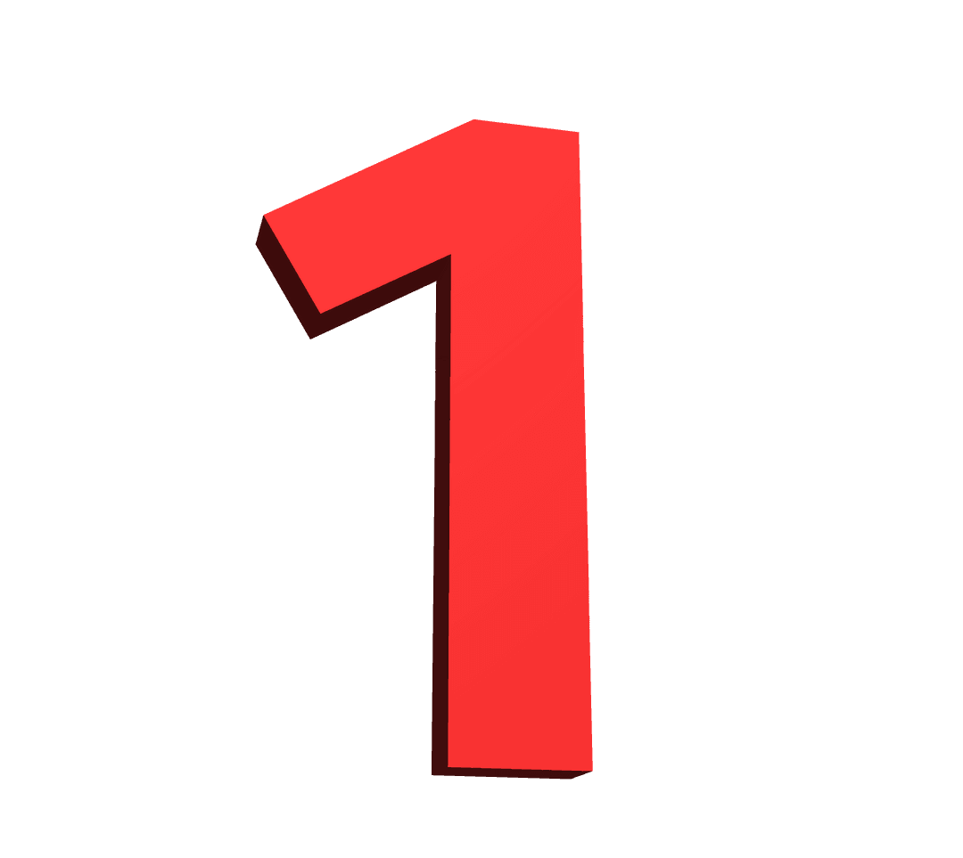 red number 1 on transparent background isolated - Download Free Stock Images Pikwizard.com