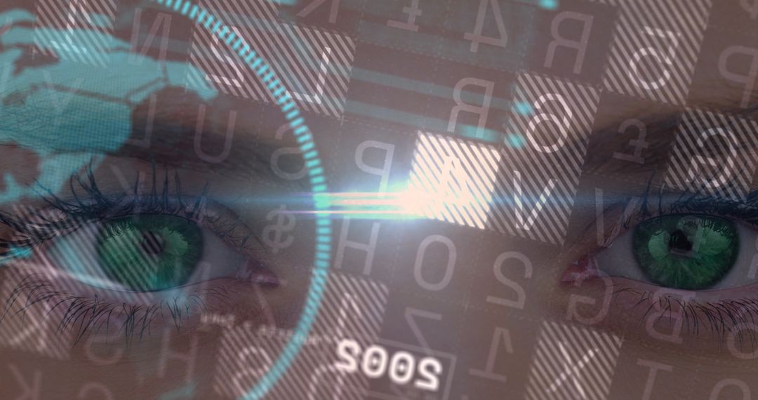 Digital Globe and Eyes Interface Concept