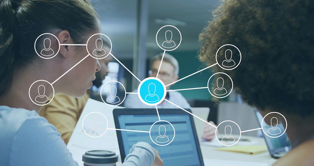 Business Team Networking in Modern Technology Conference Room