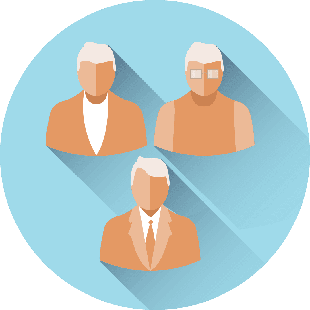 Transparent Background Business Icons with Male Figures