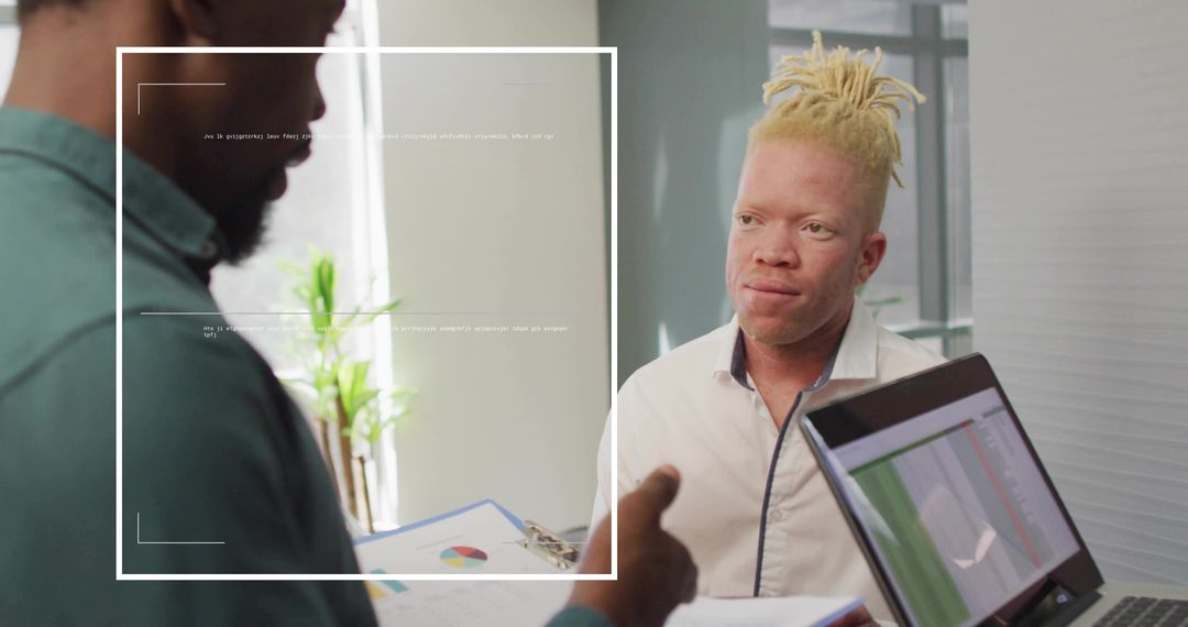 Office Collaboration with Diverse Business Team Analyzing Reports