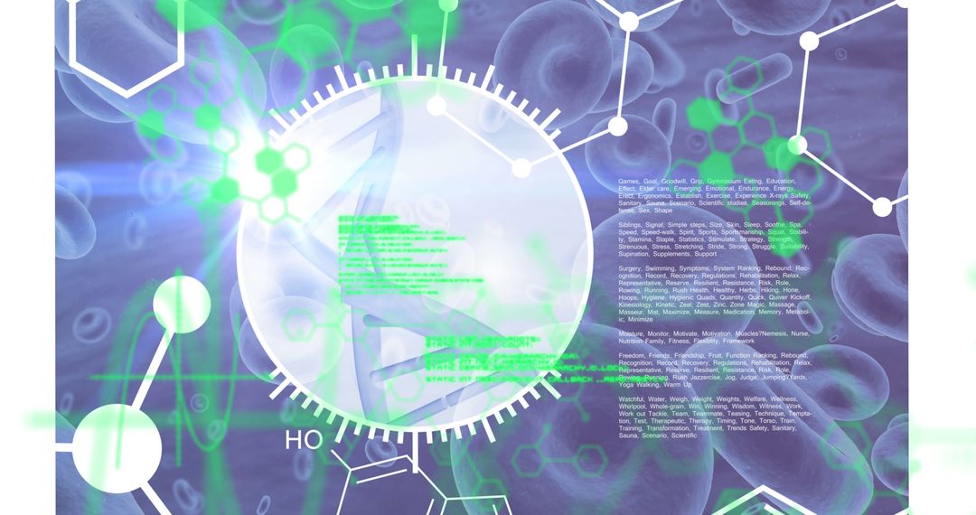 Innovative Science Concept with DNA Strand Visualization