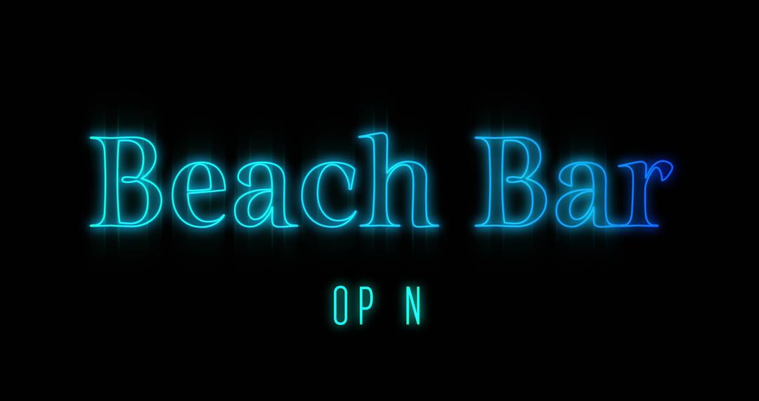 Beach Bar Illuminated Neon Sign Against Dark Background - Free Images, Stock Photos and Pictures on Pikwizard.com