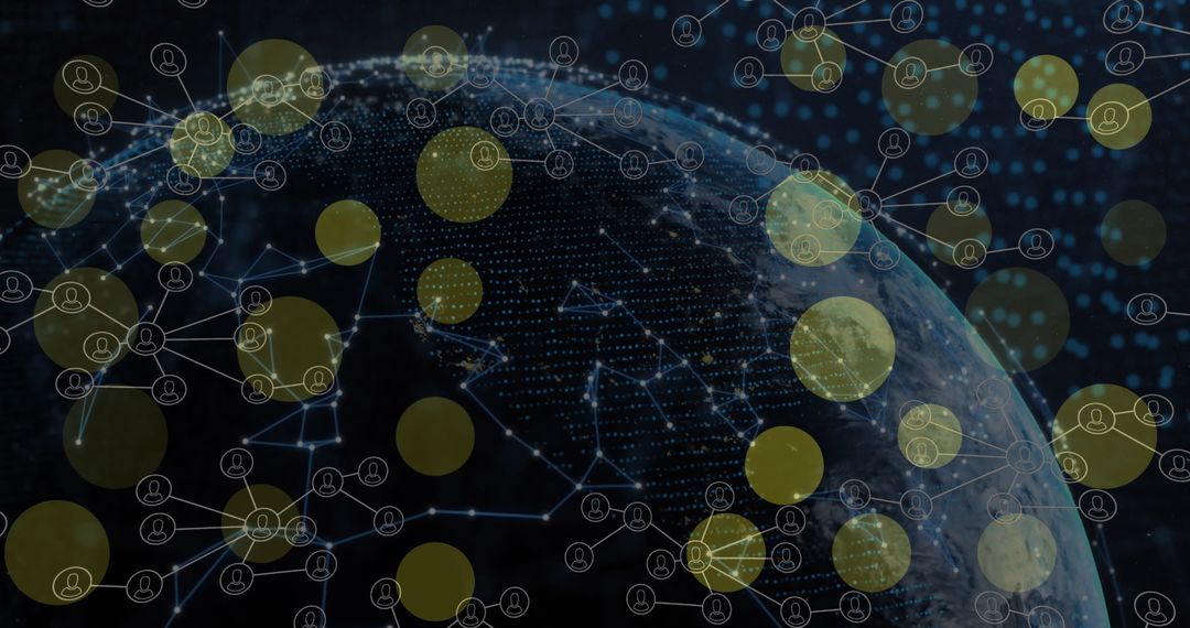 Global Network Connections with Technological Data Overlay