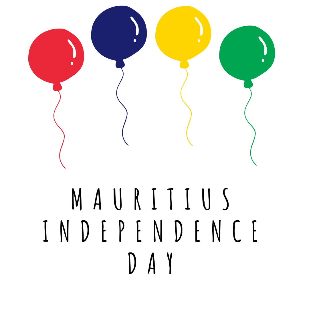 Mauritius Independence Day Celebration with Colorful Balloons