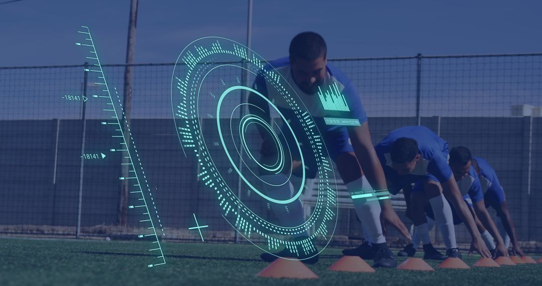 Digital Interface Analyzing Football Players in Training Session