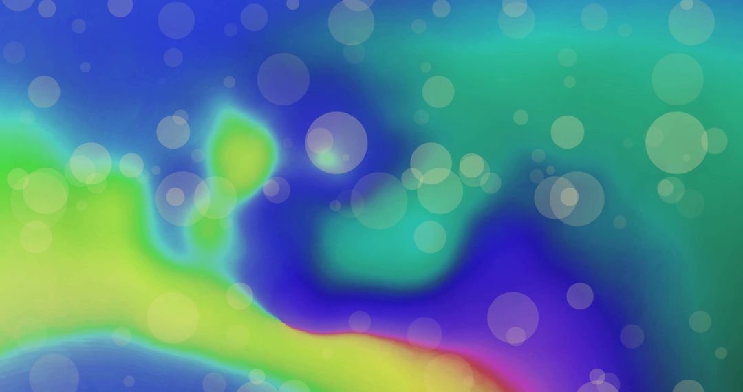 Abstract Light Orbs with Vibrant Blurred Spectrum Background