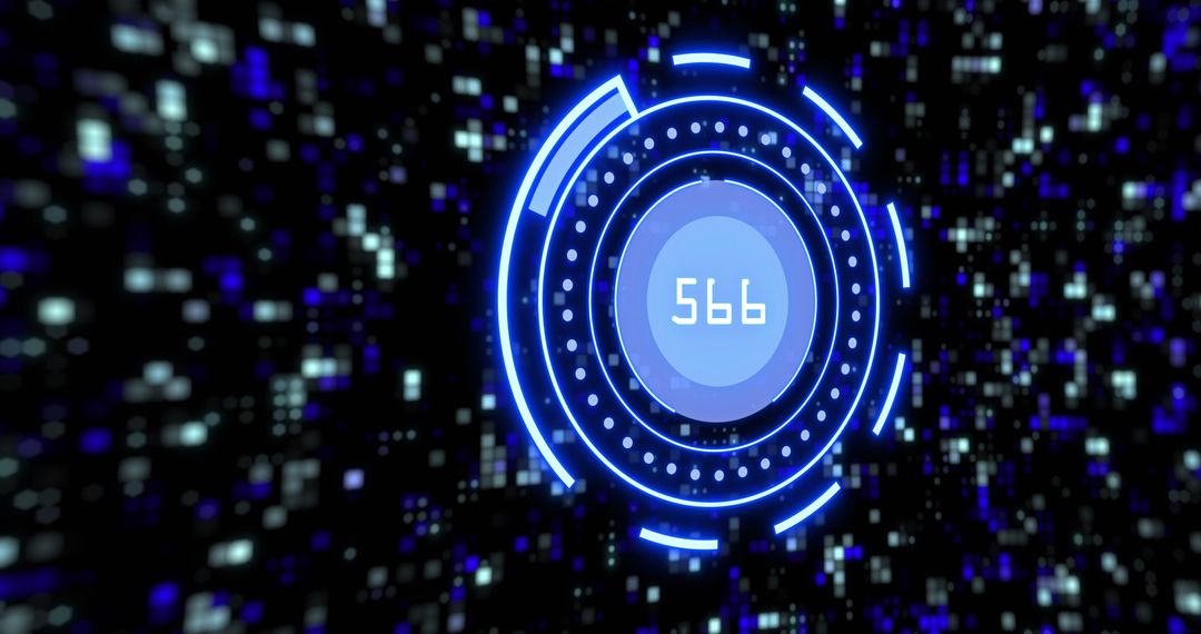 Futuristic Digital Interface with Scanning Display and Data Visualization