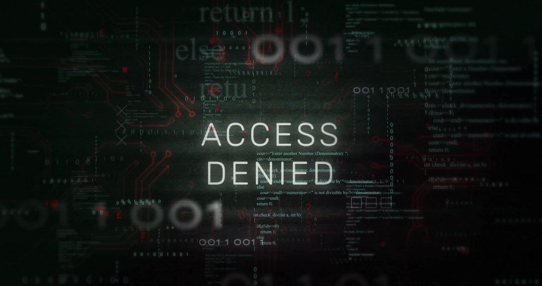 cybersecurity warning with digital data and code - Free Images, Stock Photos and Pictures on Pikwizard.com