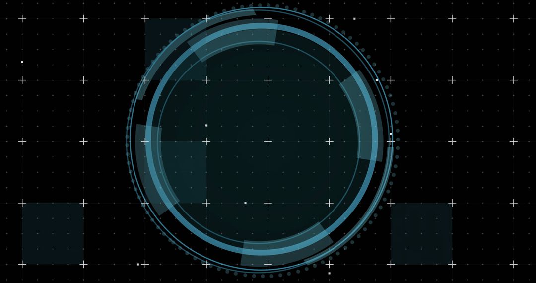 Futuristic Digital HUD Interface with Scanning Elements