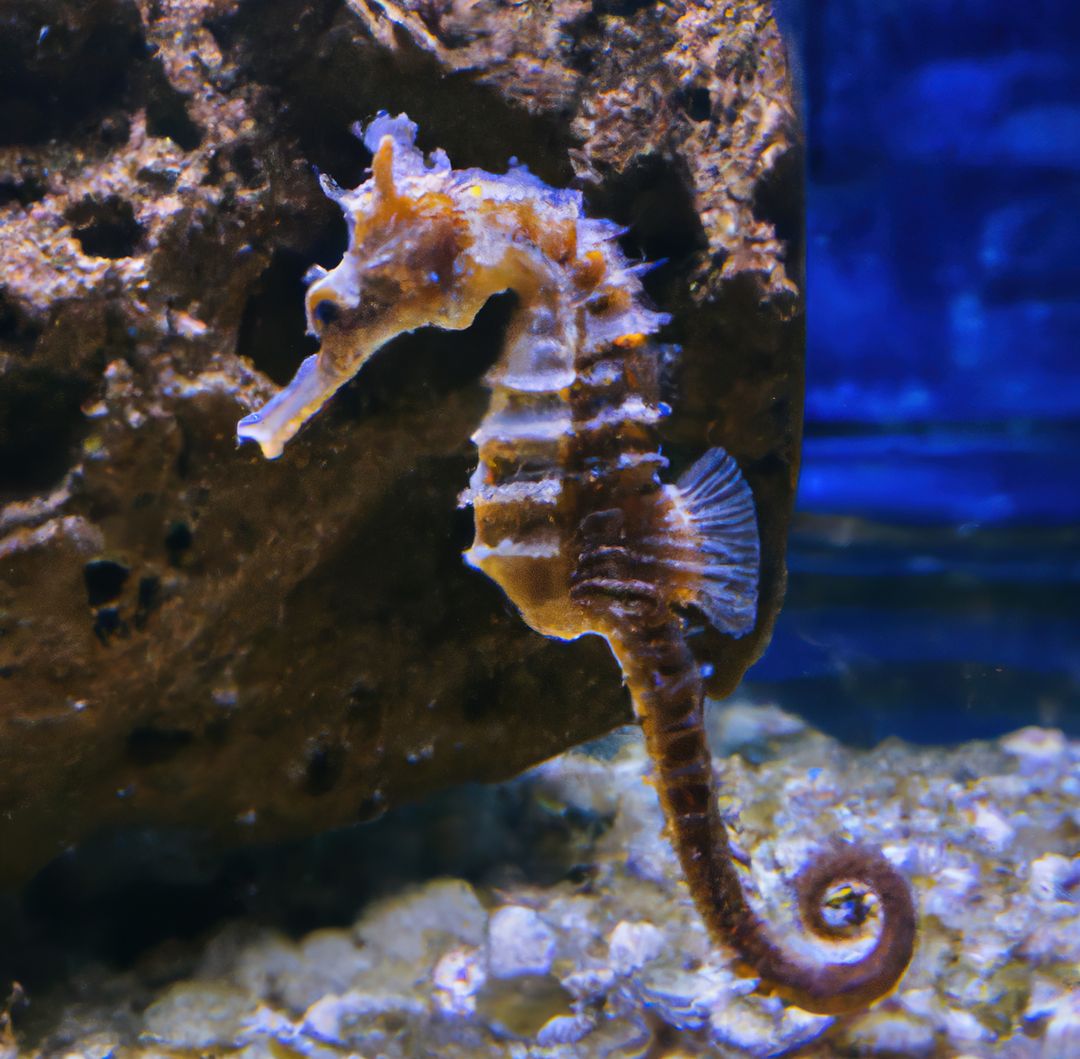 Seahorse Clinging to Coral in Stunning Underwater Scene - Free Images, Stock Photos and Pictures on Pikwizard.com
