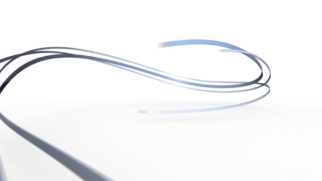 Elegant Blue Light Trails on Transparent Background