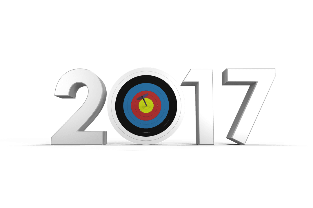 2017 New Year Digital Anniversary Visual on Transparent Background