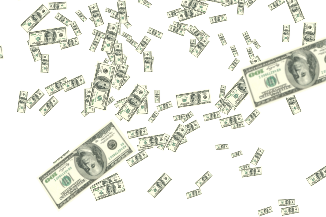 Hundred Dollar Bills Falling on Transparent Background Isolated - Download Free Stock Images Pikwizard.com