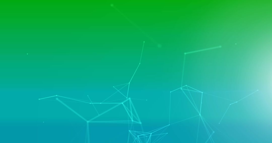 Abstract Digital Network on Gradient Green Background