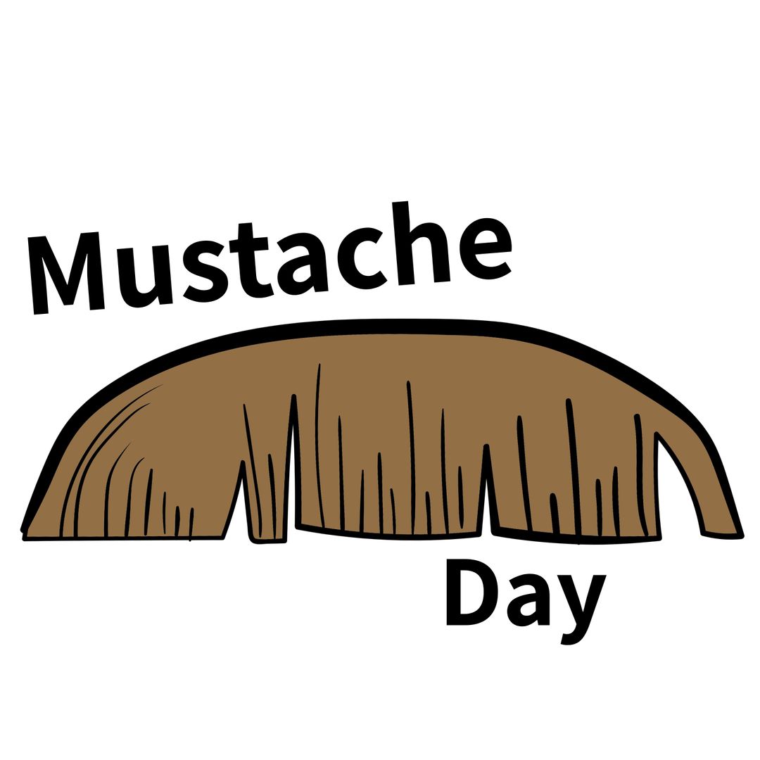 Cartoon Mustache Illustration for Mustache Day Celebration