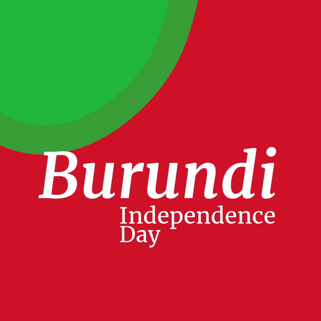 Burundi Independence Day Graphic with Patriotic Colors