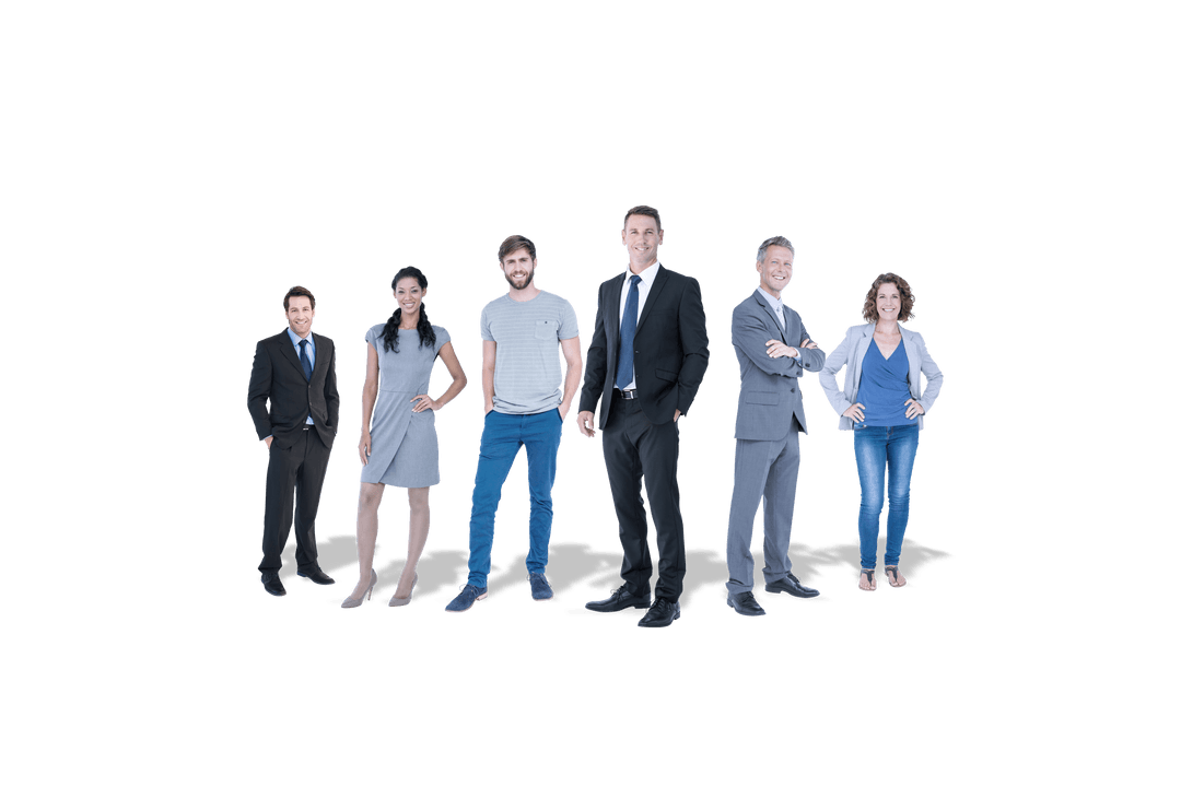 Diverse Business People Group On Transparent Background
