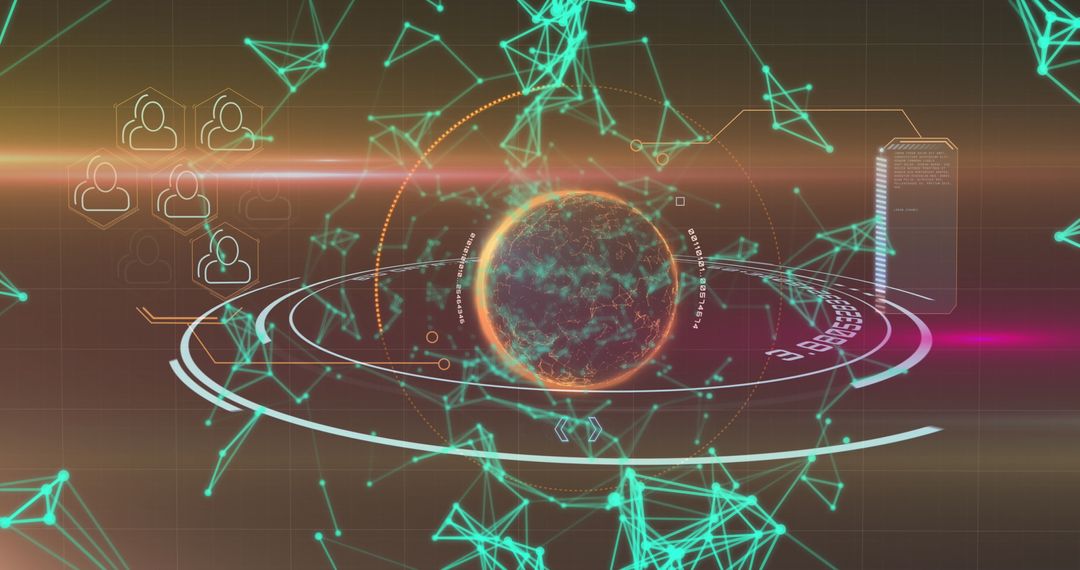 Futuristic Digital Globe and Network Connections