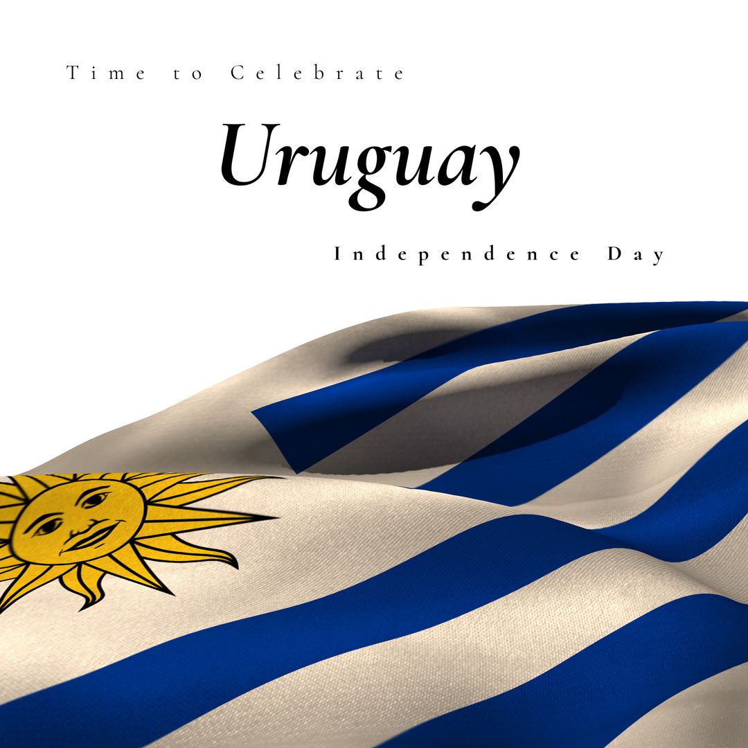 Celebrating Uruguay Independence Day with National Flag Display