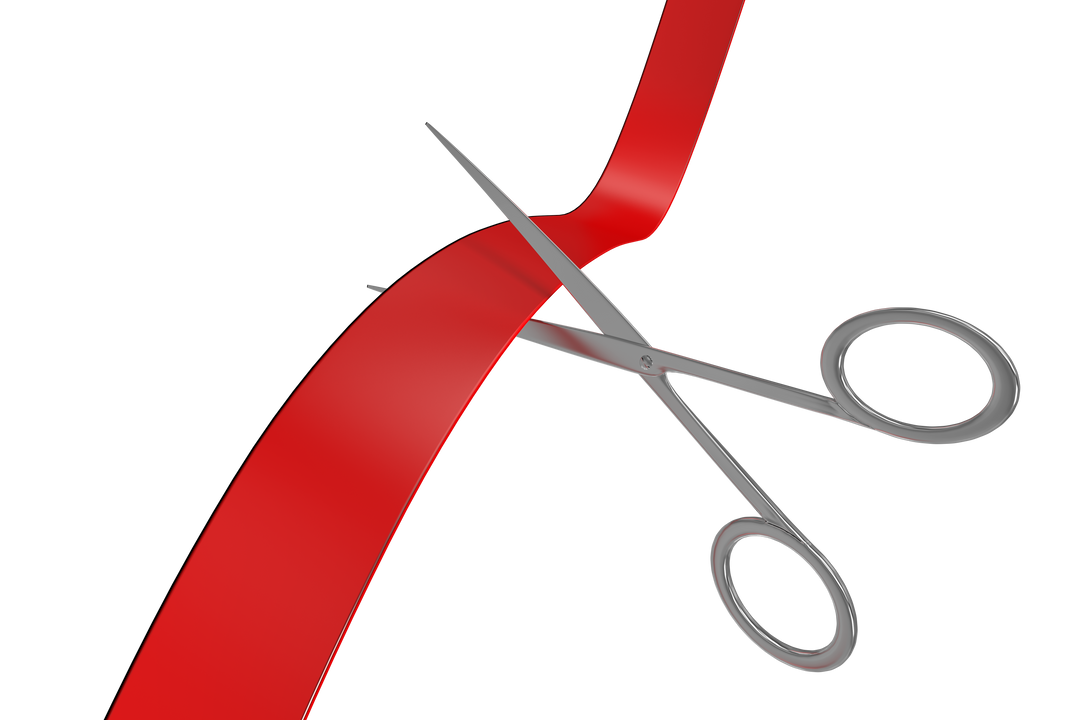 Metal Scissors Cutting Red Ribbon On Transparent Background - Download Free Stock Images Pikwizard.com