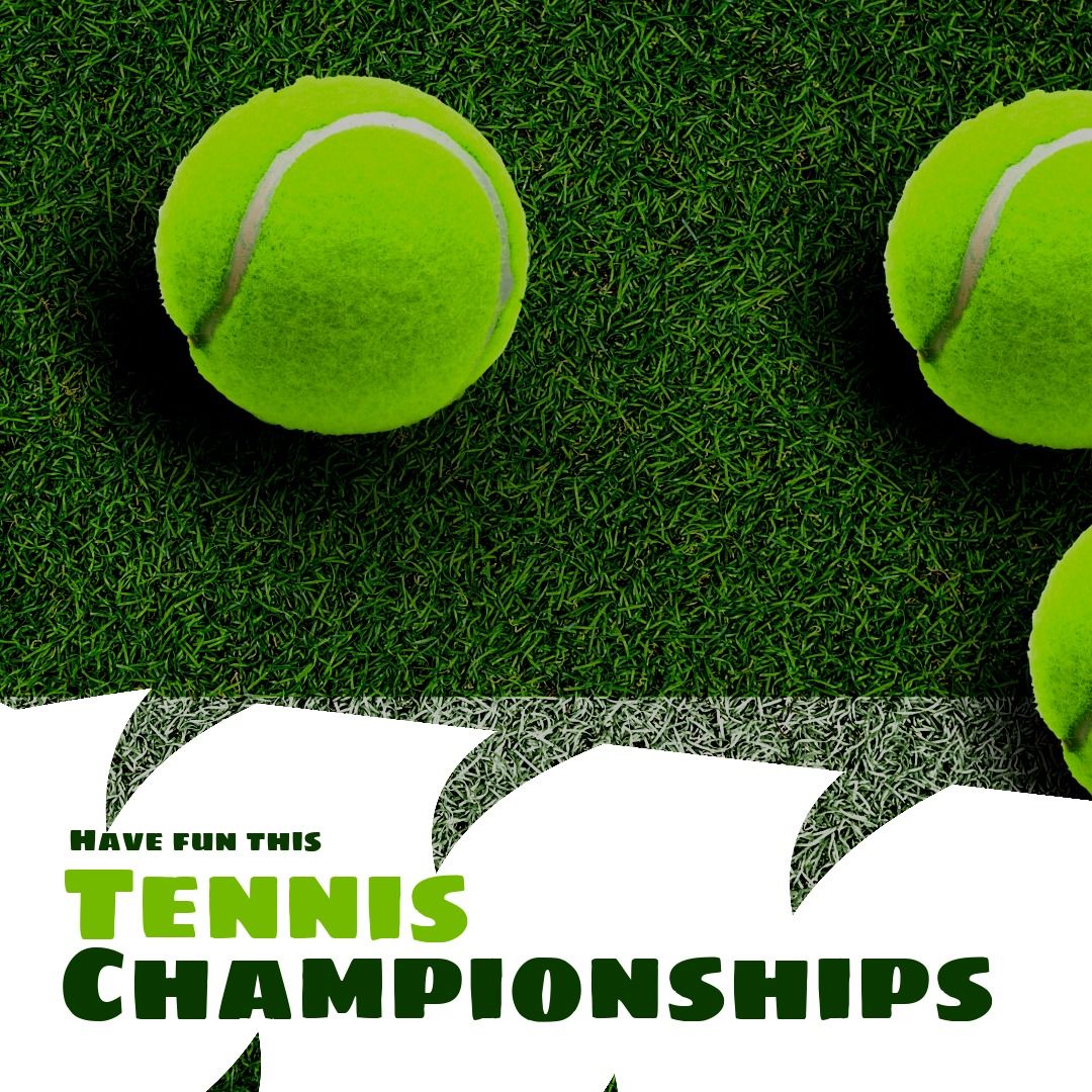 Digital composite image of tennis balls on turf with have fun this tennis championships text - Download Free Stock Templates Pikwizard.com