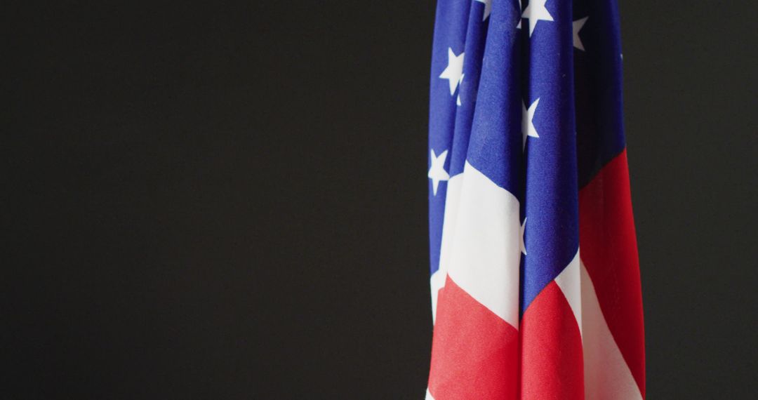 Close-Up of American Flag Against Dark Background - Free Images, Stock Photos and Pictures on Pikwizard.com