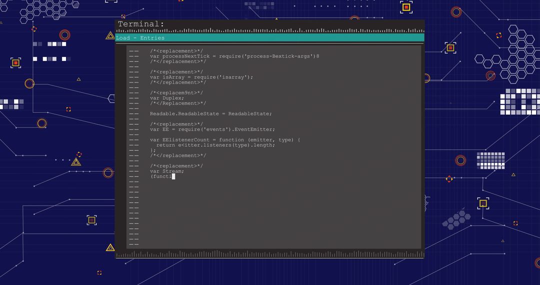 JavaScript Coding on Technological Circuit Board Background