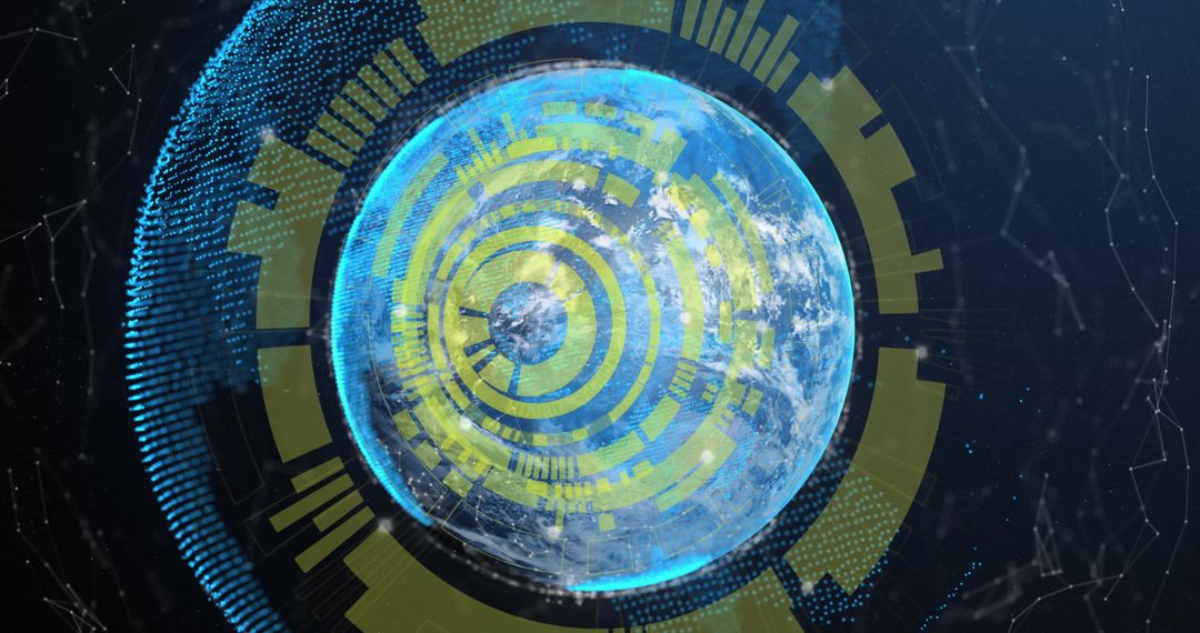 Intersection of Technology and Global Communication Concept