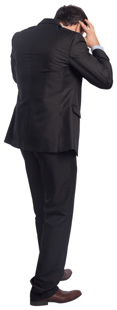 Transparent Background Businessman Feeling Stressed