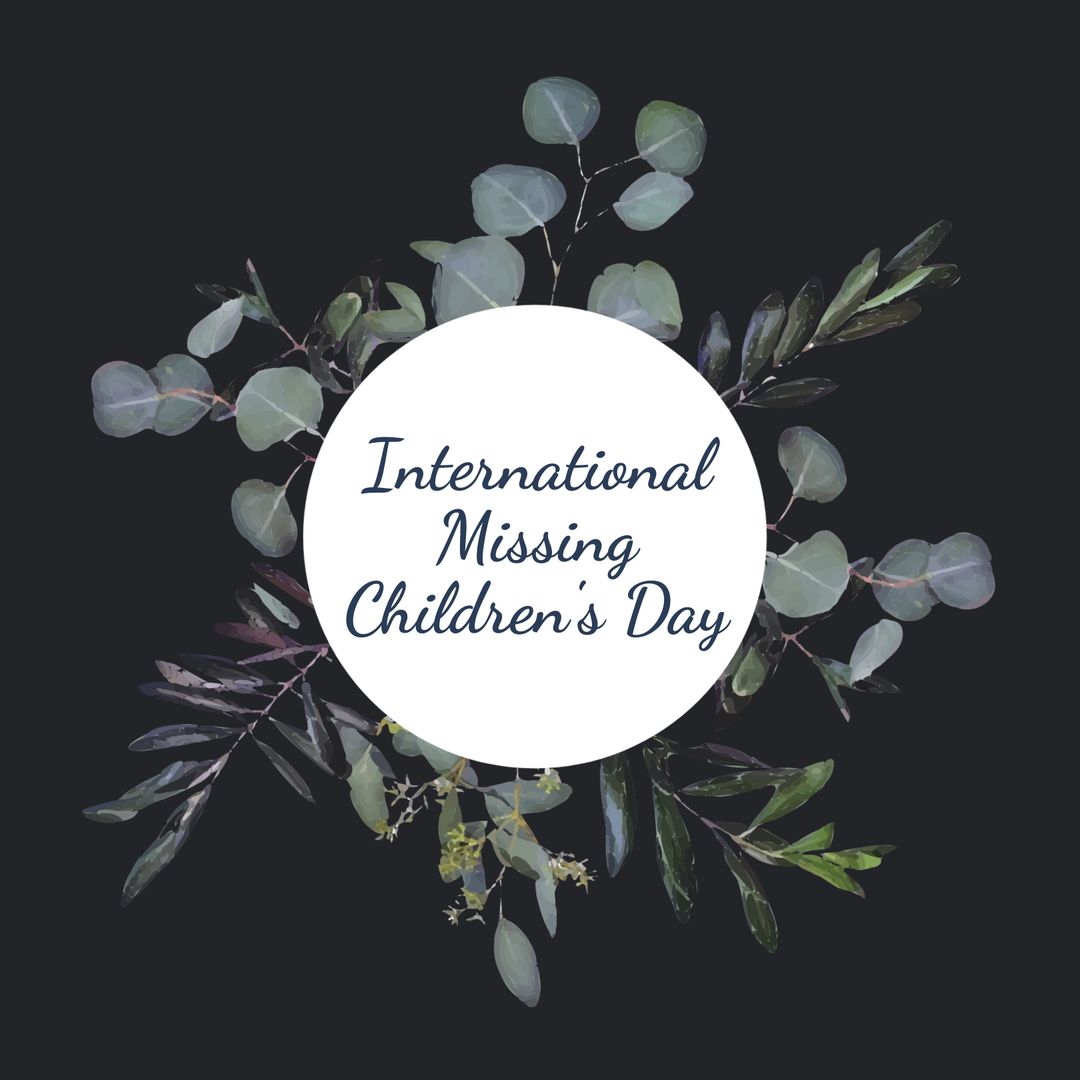International Missing Children's Day Poster with Leaves