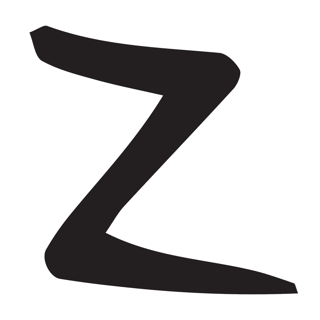 Creative Brushstroke Transparent Z Alphabet Vector