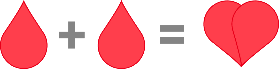 Blood Drops Forming Heart on Transparent Background Illustration