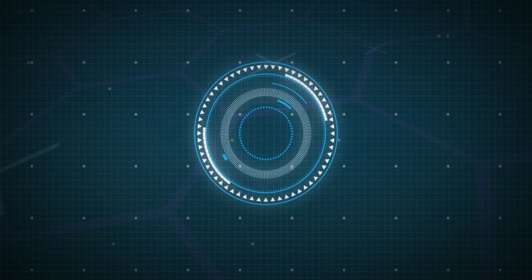 Futuristic Digital Interface with Targeting Circles