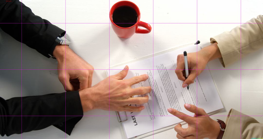 Business Deal Completion with Contract Signing and Coffee