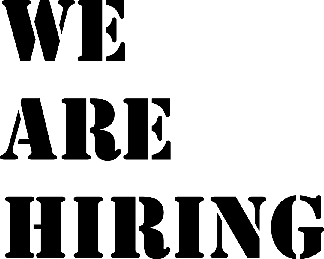 We Are Hiring Text Illustration on Transparent Background