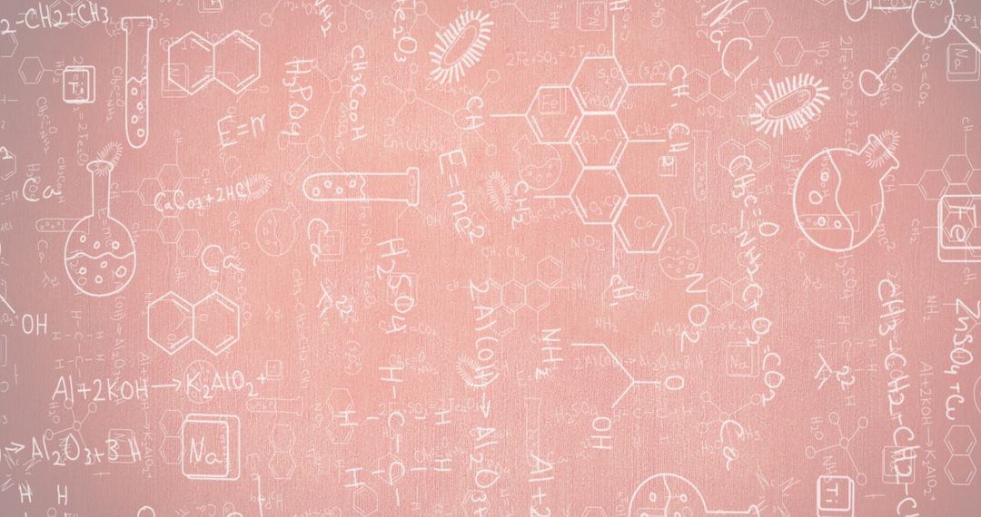 Science Formulas and Icons on Pink Gradient - Free Images, Stock Photos and Pictures on Pikwizard.com