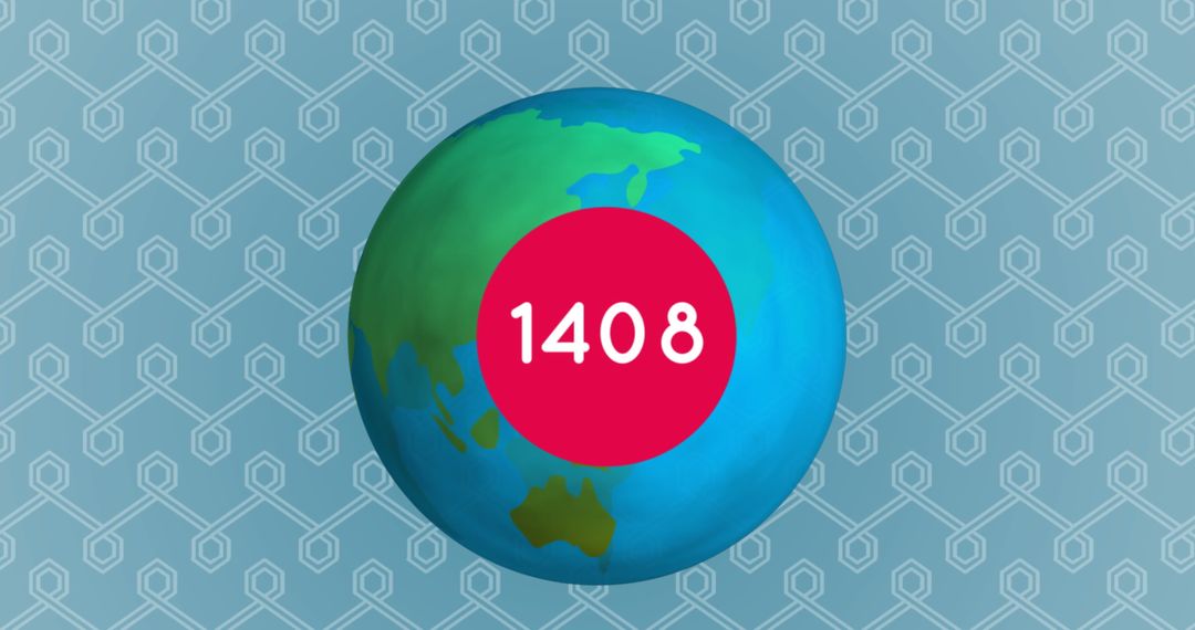 Rotating Globe and Follower Counter Conceptualizing Social Media Growth