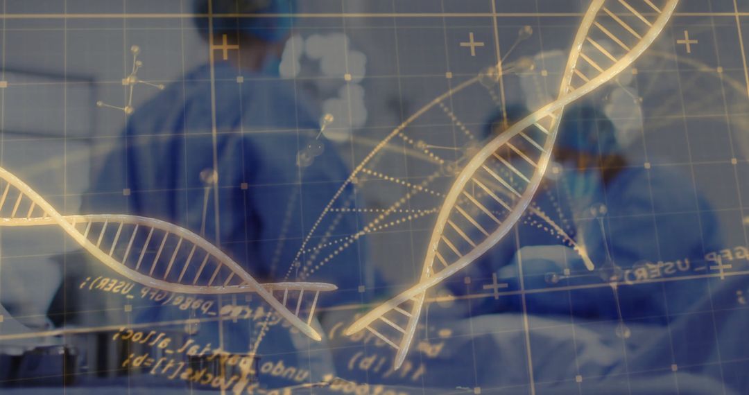 Futuristic DNA Key Lighting Up Advanced Clean Room Operation Scene