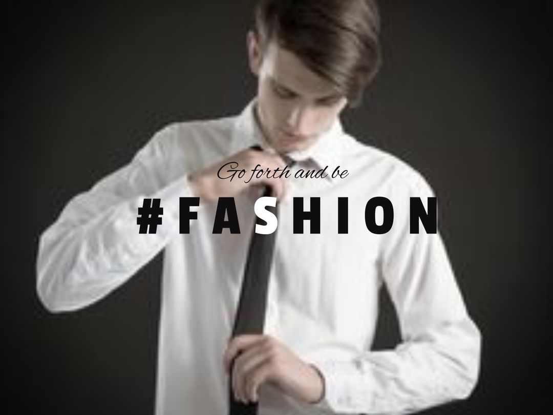 Fashionable Man Adjusting Tie Enhancing Classic Style