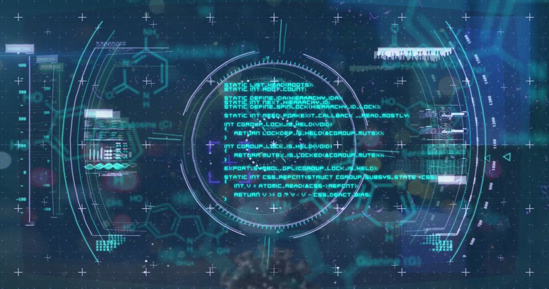 Futuristic Cybersecurity High-Tech Analysis Interface