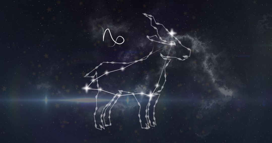 Capricorn Zodiac Constellation on Night Sky - Free Images, Stock Photos and Pictures on Pikwizard.com