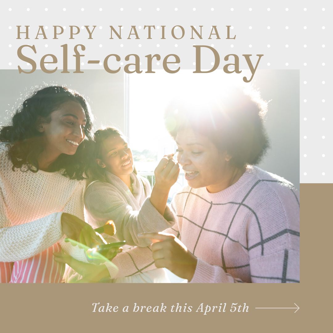 Diverse Women Celebrating National Self-Care Day Together - Download Free Stock Templates Pikwizard.com
