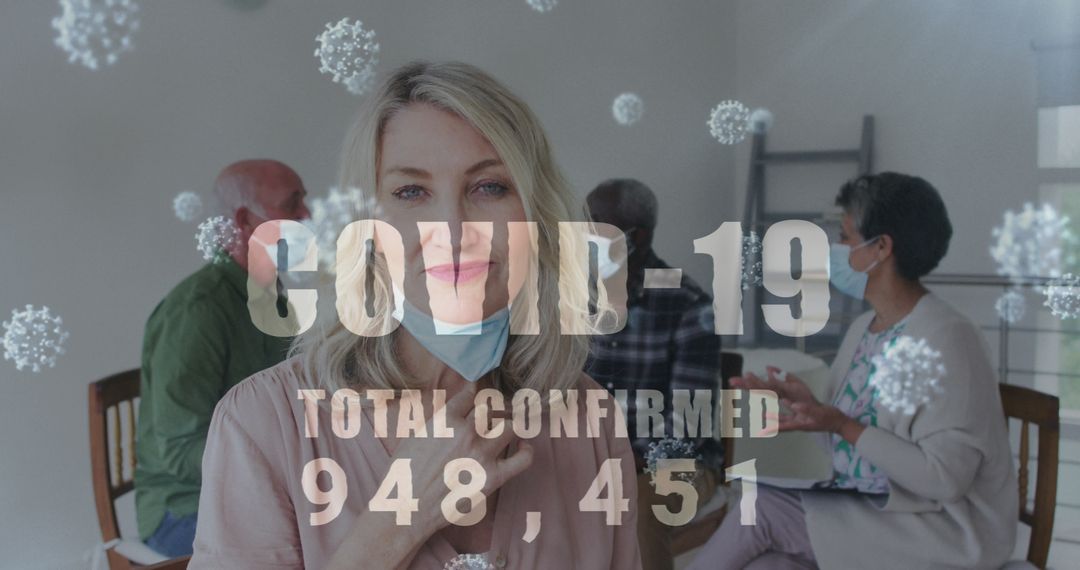 Hopeful Caucasian Woman Removing Face Mask Post-COVID