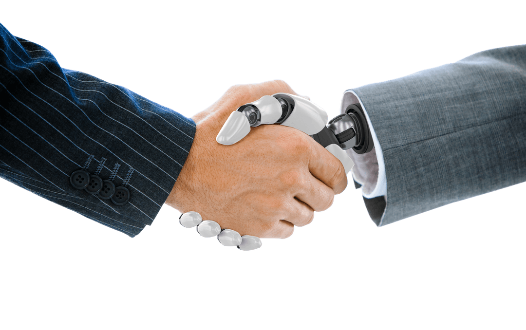 Transparent Business Handshake with Futuristic Robotics