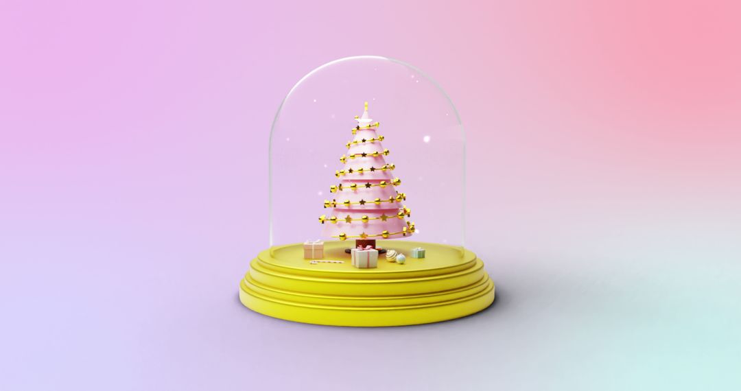 Whimsical Snow Globe with Spinning Christmas Tree Unique Design