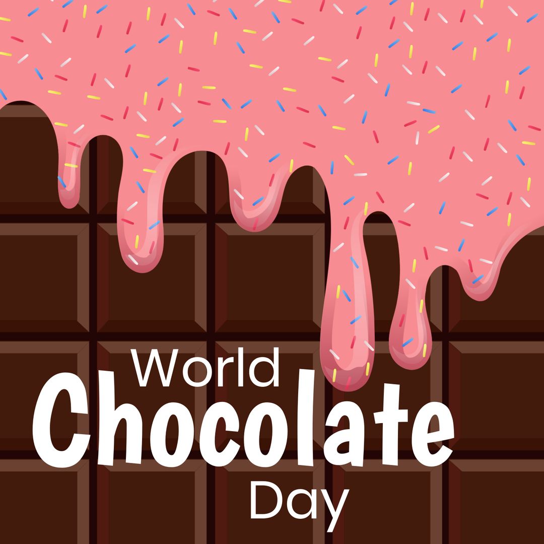 World Chocolate Day Celebration with Icing and Sprinkles